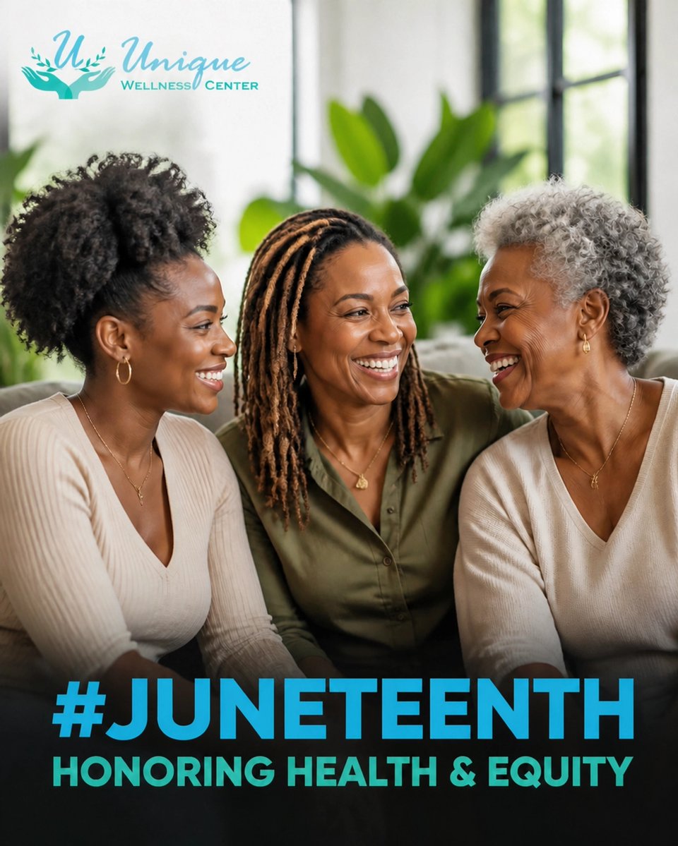 UniqueWellCen's tweet photo. Today, we honor freedom, community &amp; health equity. At Unique Wellness Center, we believe liberation includes access to quality care. We celebrate the Black community. 🤍

👩🏻‍⚕️ Dr. Nisseth Urribarri (954) 368-9656

#Juneteenth #WomensHealth #UniqueWellnessCenter https://t.co/KNbozyuiWu