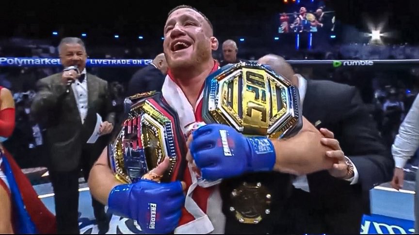 axm_x2's tweet photo. @DovySimuMMA Justin Gaethje is the only man to win every single belt in the UFC
BMF belt
Interim belt (twice)
Undisputed belt
White House belt https://t.co/zNbgqJ8Y73