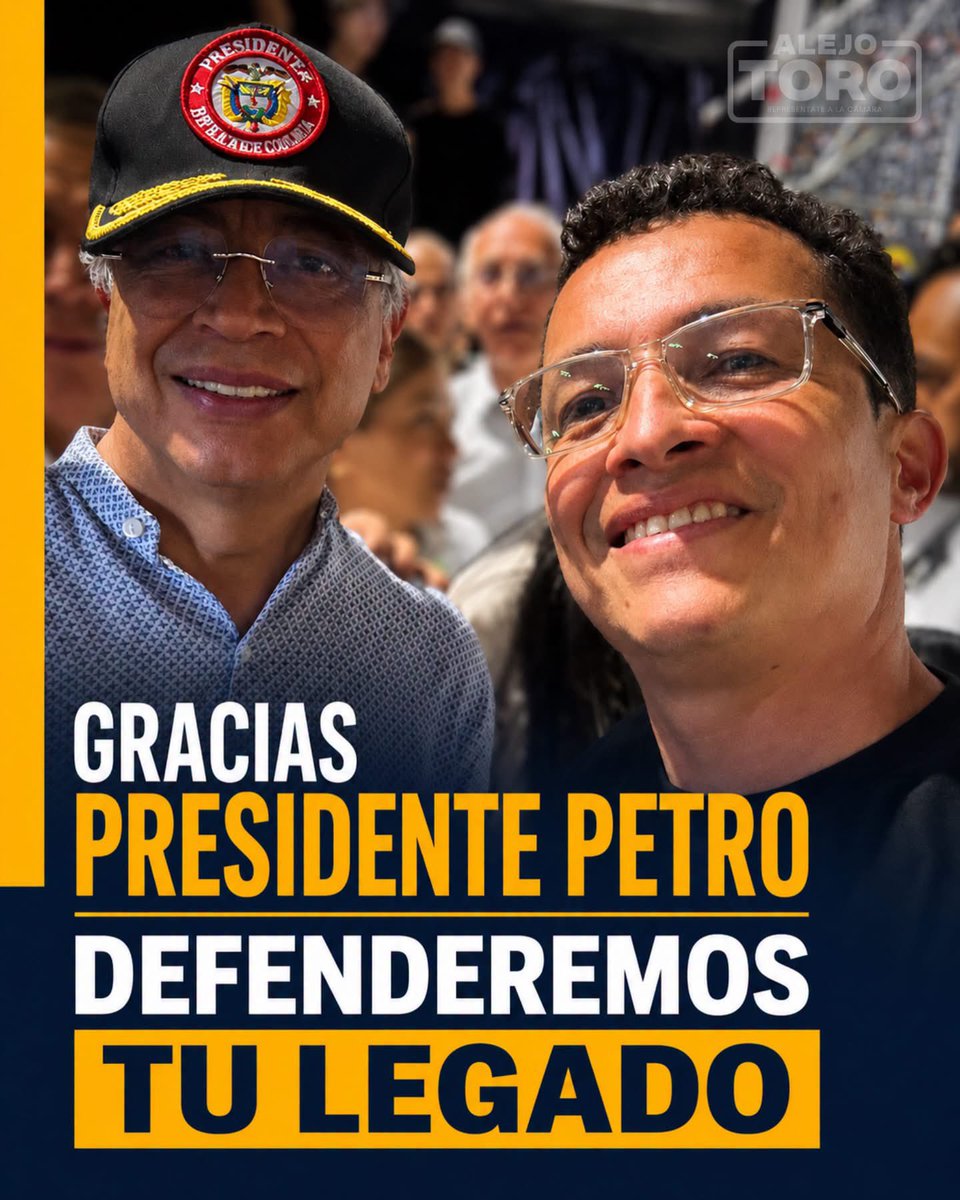 AlejoToroAnt's tweet photo. Defender el legado del presidente Gustavo Petro es votar este domingo por la vida, por la democracia y por la continuidad del cambio.

No retrocedemos. Este domingo nos la jugamos por Colombia. ✊🏼🇨🇴

#MeLaJuegoPorLaVida 🫰🏼 https://t.co/EZMRFIYguo