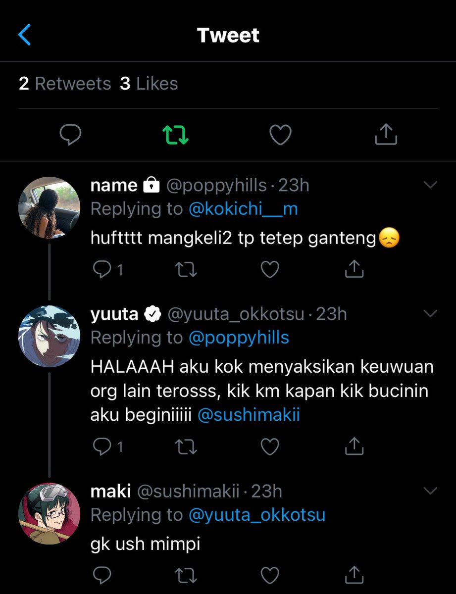 rhedemptionarc's tweet photo. klerifikesyen oleh bang murata
(btw itu twtnya 2 rt 3 likes semua dari mb pacar, satunya di like pake akun ukmnya #adminlyfe WKWKWK) https://t.co/k0cOOqK7kB
