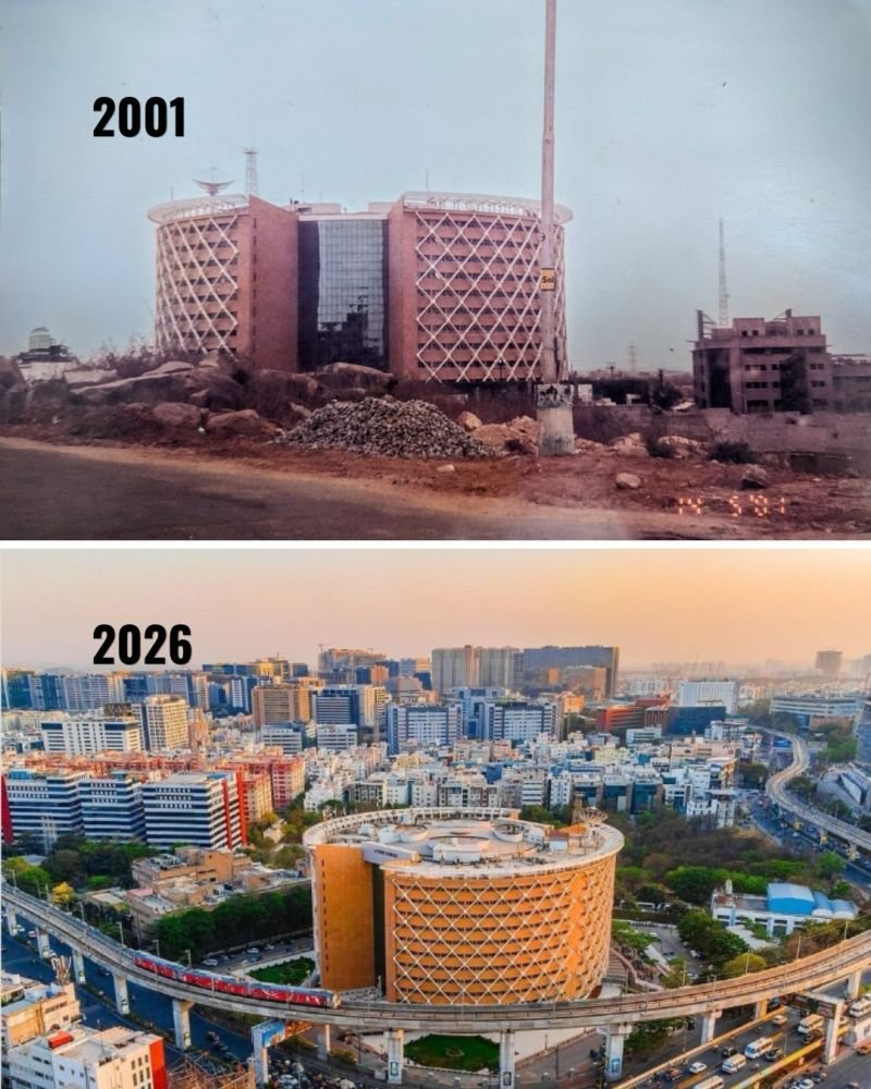 MouthTalkk's tweet photo. The Frame That Defines Hyderabad's Transformation.
#HappeningHyderabad #HyderabadNostalgia #HitecCity #CyberTowers https://t.co/BQ9y3LpcS8