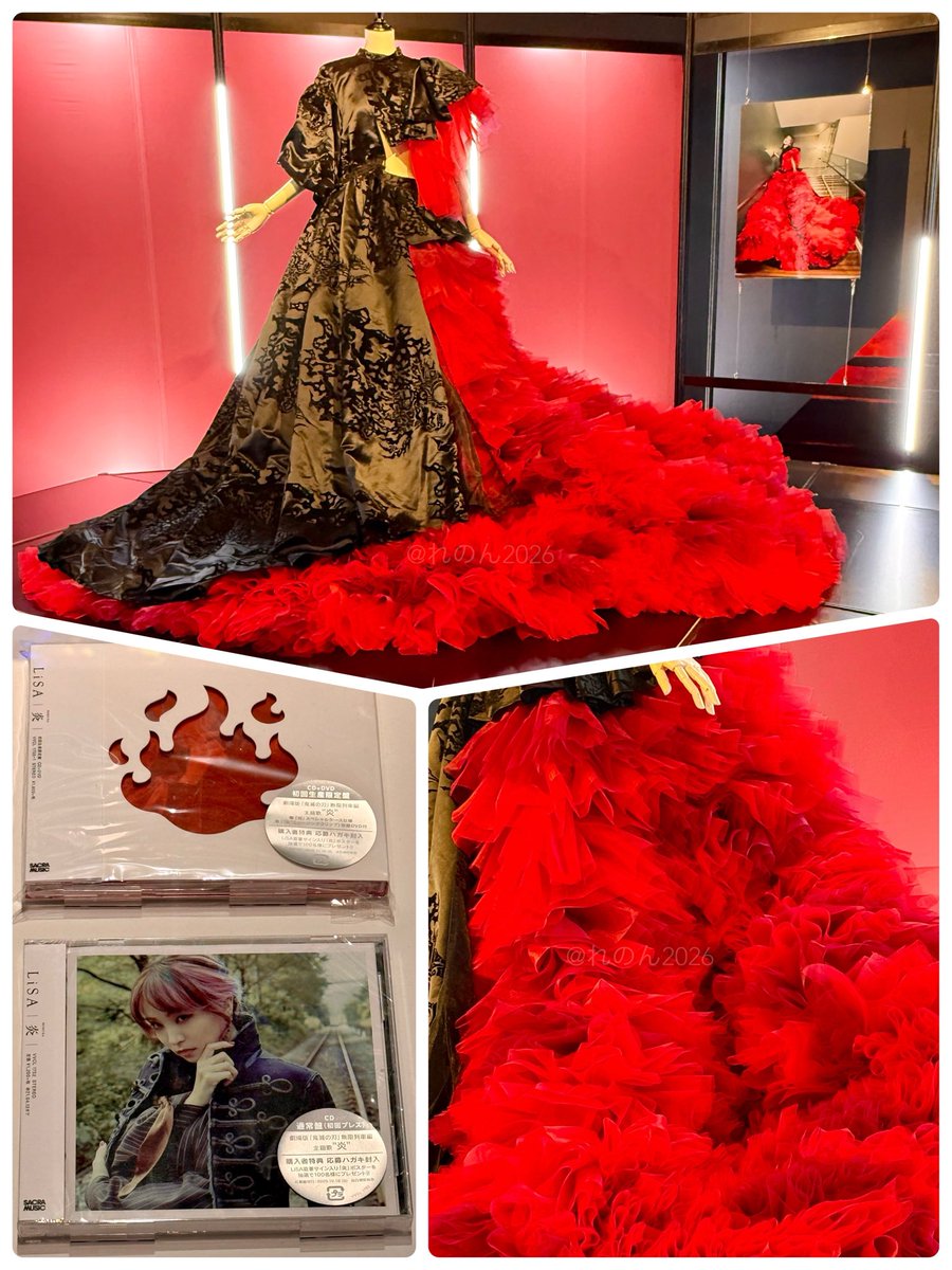 Renon_flame's tweet photo. 紅白の炎の衣装が展示されていると聞いて🥰
本当に燃えているような衣装を間近で見ることができました🔥

紅白の炎といえば…不意打ちで流れた🔥さんの姿と声に情緒崩壊した思い出🤦‍♀️
展示されていたのはその翌年の衣装でした❤️‍🔥
2年連続だったんだなぁ🥹

撮影🆖の炎の直筆ノートは心に焼き付けて🚂✨ https://t.co/0YbyzzG32D