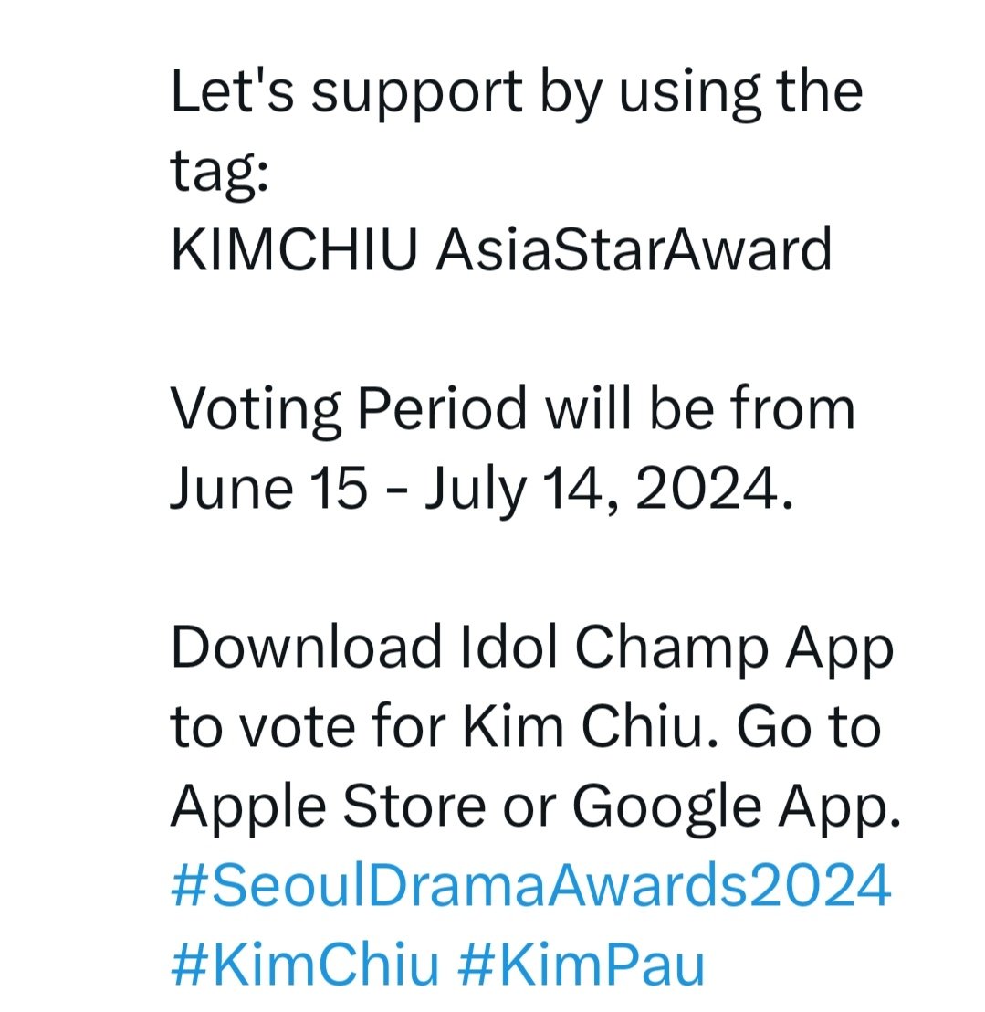 rubymarbella's tweet photo. Pls vote for Kim Chiu🙏 https://t.co/TczMooHsVf