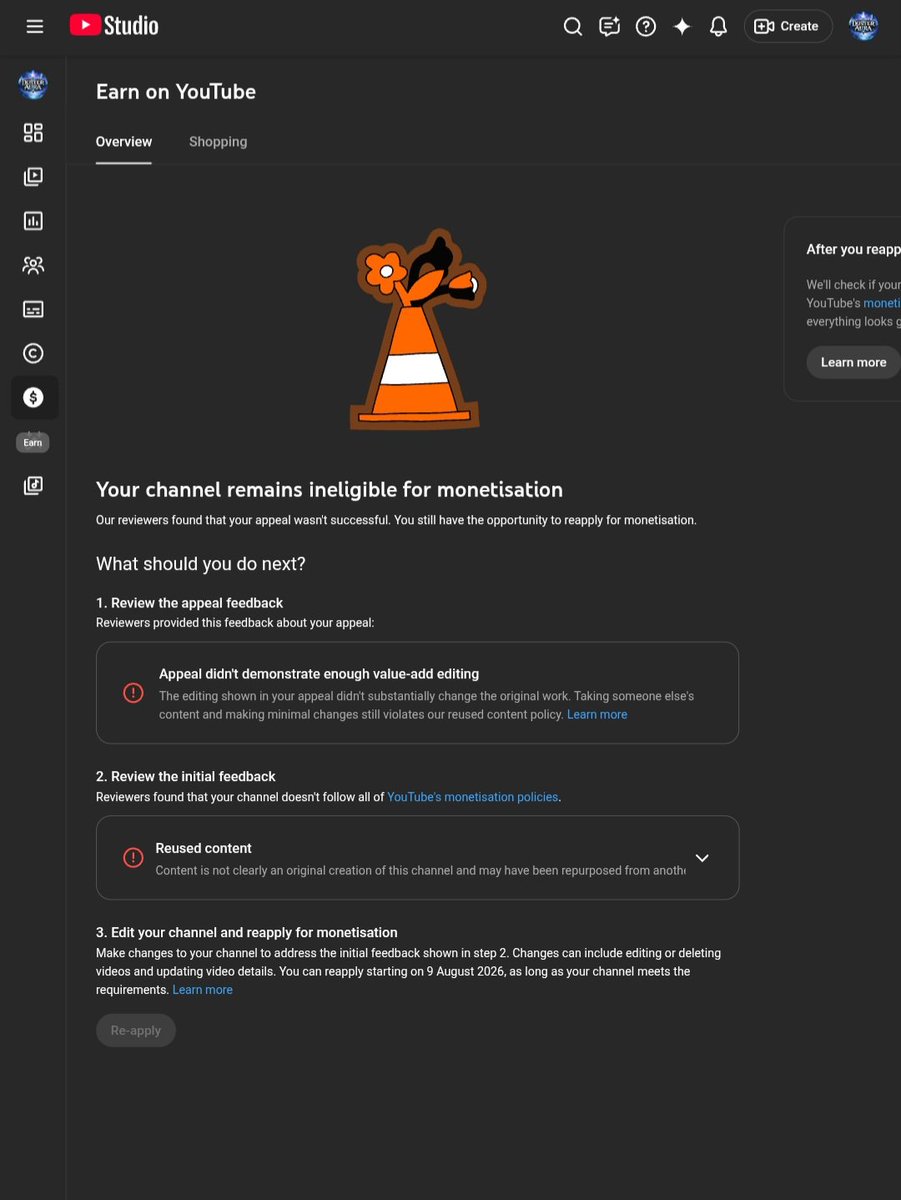 LiegerGamerz01's tweet photo. Hey @TeamYouTube, it’s been a full MONTH since I appealed for my channel "DusterAura" (23K+ subs).😭
I’ve provided clear editing proofs of my 3D animations, yet I’m still stuck with no manual review.Why ignore real creators who pour their hearts into their work?🥹 @nealmohan https://t.co/dVyen8xr0I