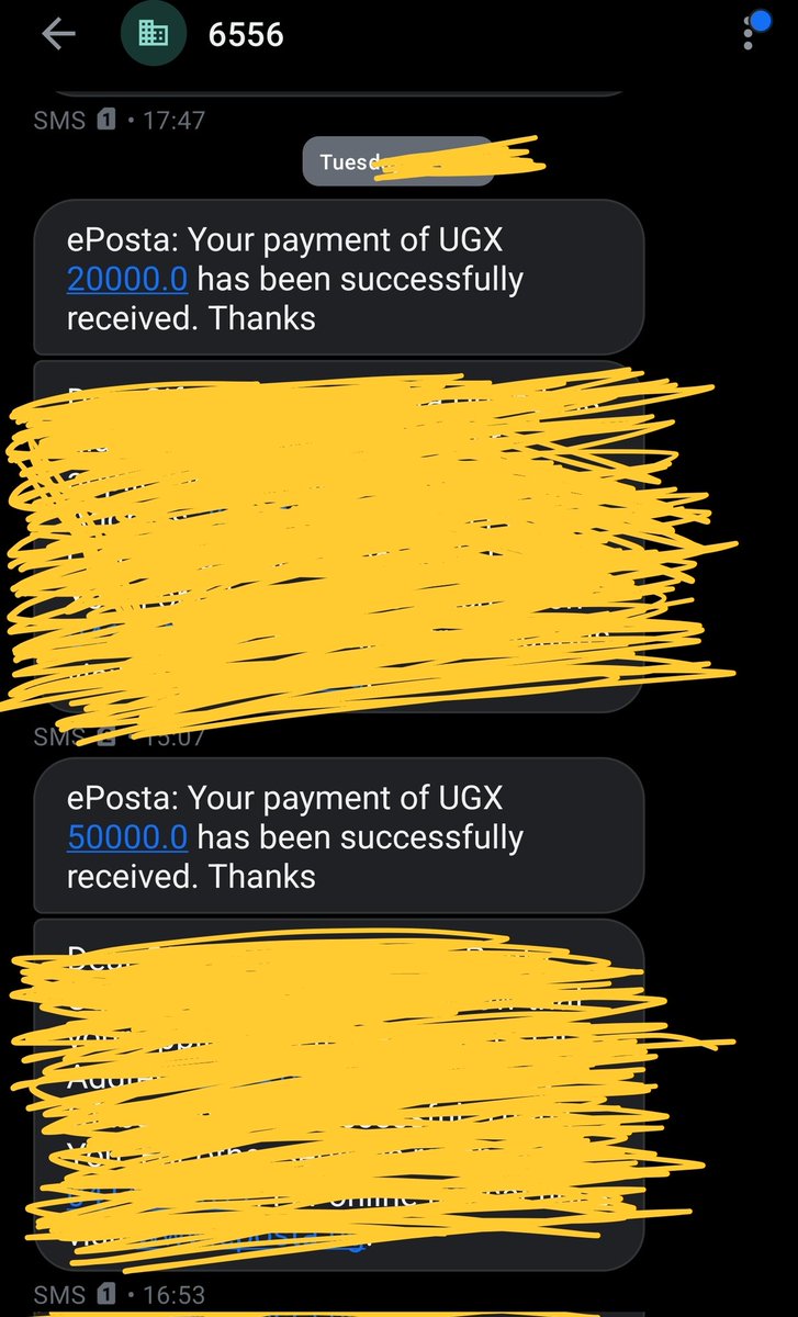 GRICOSIG's tweet photo. Dear @Posta_Ugand why should an invoice be only  available on request, why can't we get it immediately after paying, are you crooks?  You only provide a mere message. Our systems have to do auto reconciliation on real e-invoices. @URAuganda @URA_CG @Kulumbaofficial https://t.co/HpIdMhdlvk