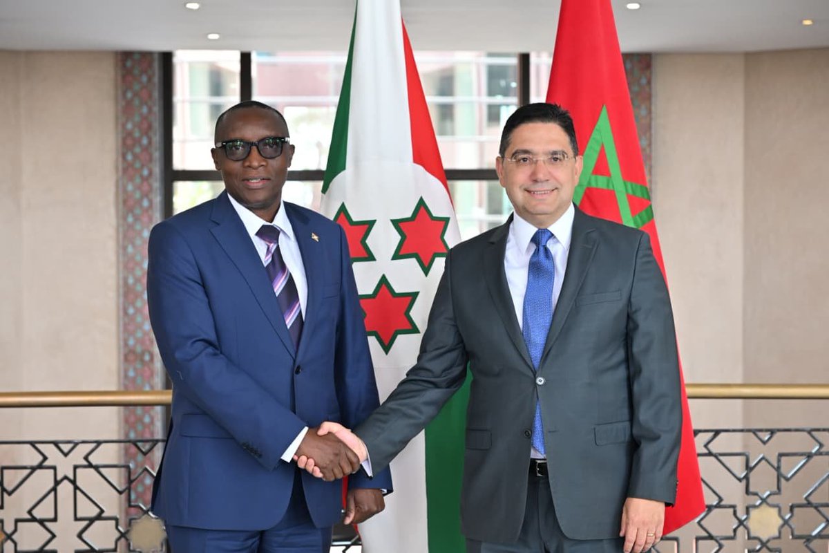 Marocdiplo_EN's tweet photo. MFA Nasser Bourita received, today in Rabat, The Minister of Foreign Affairs, Regional Integration and Development Cooperation of the Republic of Burundi, Mr. Édouard Bizimana. https://t.co/2otAAbw6A6
