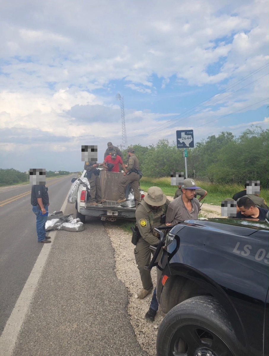 DHSgov's tweet photo. On June 8, Border Patrol assisted Maverick County Sheriff’s Office in a traffic stop for Miguel Francisco Hernandez-Jimenez, an illegal alien from Mexico, who was smuggling humans inside a HVAC system in his truck bed. 
 
Officers disassembled the HVAC system and found Esteban De Paz-Jimenez, an illegal alien from Mexico convicted of larceny, drug possession, damaging property, aggravated assault with weapon, and illegal re-entry. An additional FOUR illegal aliens were also hiding in the HVAC unit.
 
Our borders are secure. You cannot hide or sneak into the country. We will find you, arrest you, and you will face the consequences.