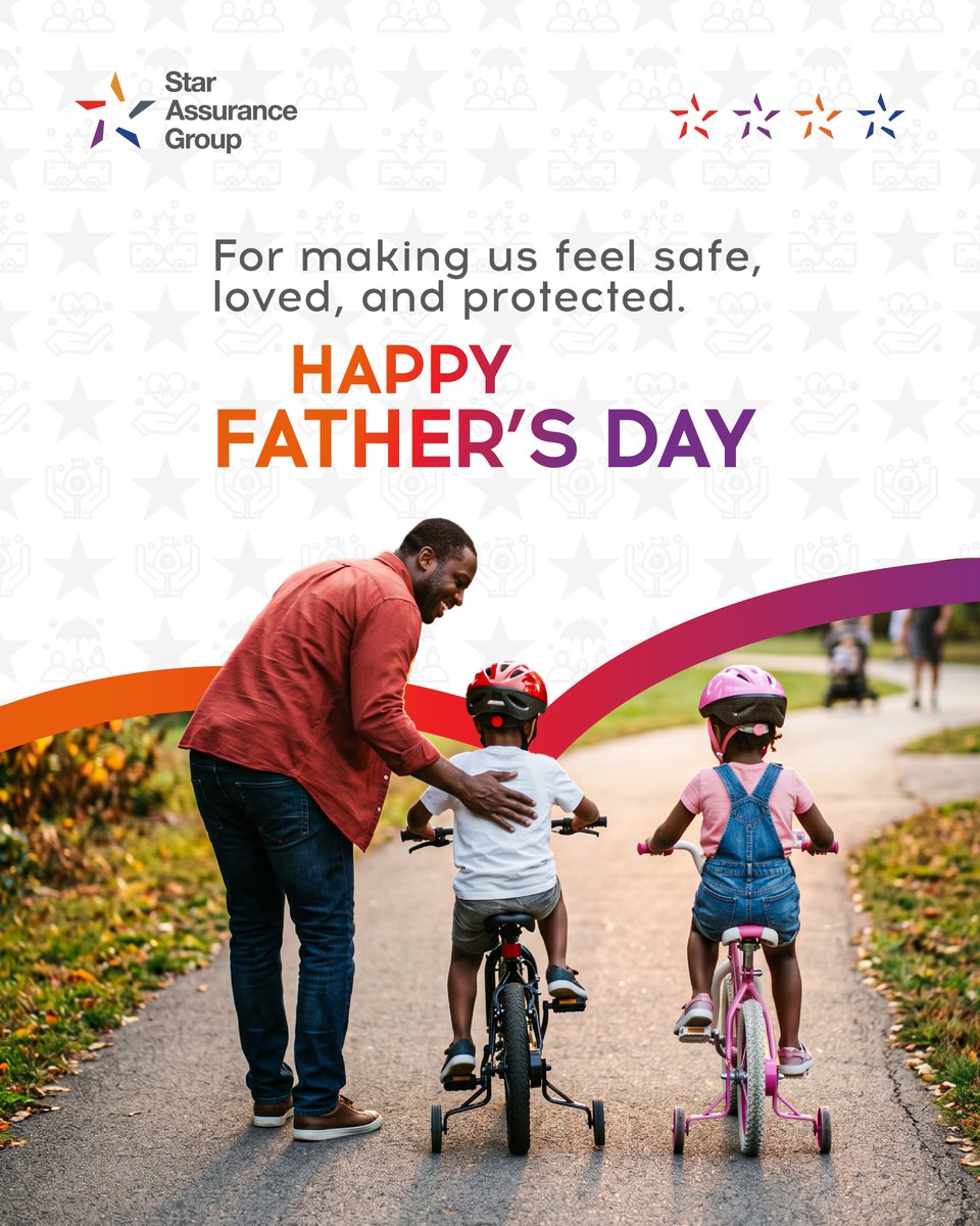 StarAssuranceGh's tweet photo. Today, we celebrate fathers, father figures, and our everyday heroes who provide love, guidance, protection, and a safe space for us.

Happy Father’s Day from all of us at Star Assurance Group.

#HappyFathersDay #StarAssuranceGroup #CelebratingDads https://t.co/fiODI2OqSb