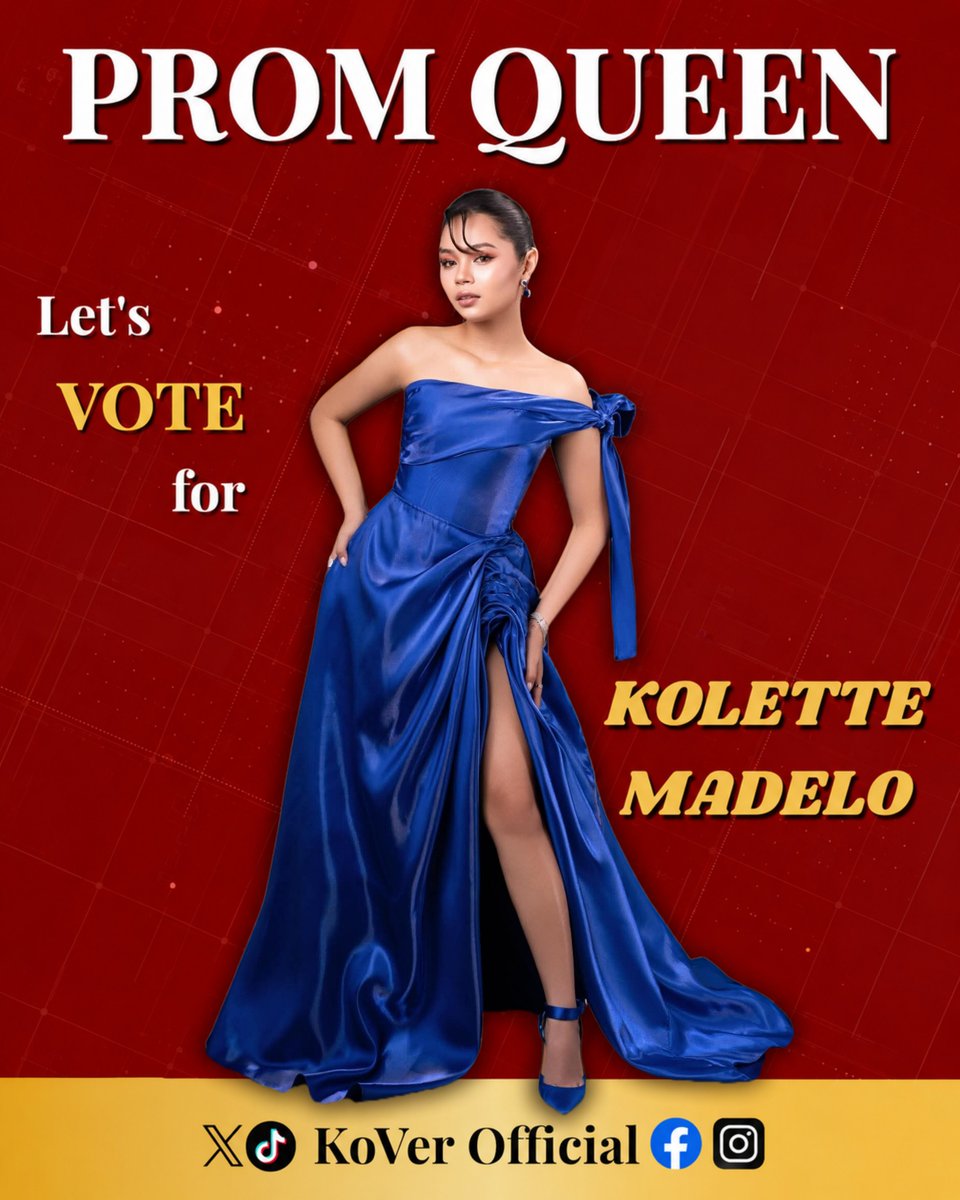 KoVer_OFC's tweet photo. Let’s make them shine! 💫
Support Kolette Madelo for PROM Queen and River Joseph for PROM King! 👑 

 Every vote counts!

🗳️ Vote now via Star Magic YouTube Livestream!
📅 Voting: June 19 – 26, 2026

#KoletteMadelo | @kolettemadelo
#RiverJoseph | @riverjoseph
#KoVer https://t.co/udfvMchhQL