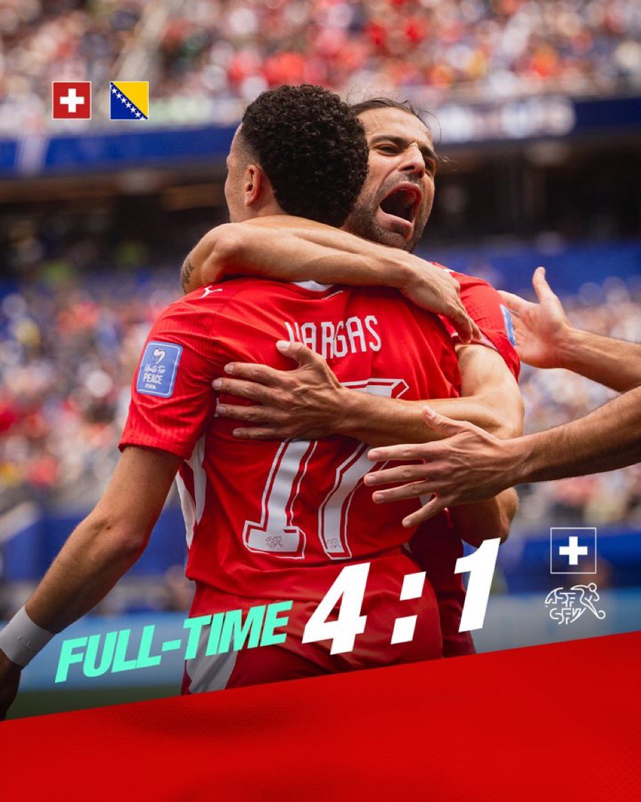 suisseblog's tweet photo. La Nati est maintenant sur les rail🏆🏆🏆 
Très belle victoire 4:1 contre la Bosnie Herzégovine 
#mondial2026

https://t.co/Zj9toh4AOq https://t.co/yOWWVrFuPT