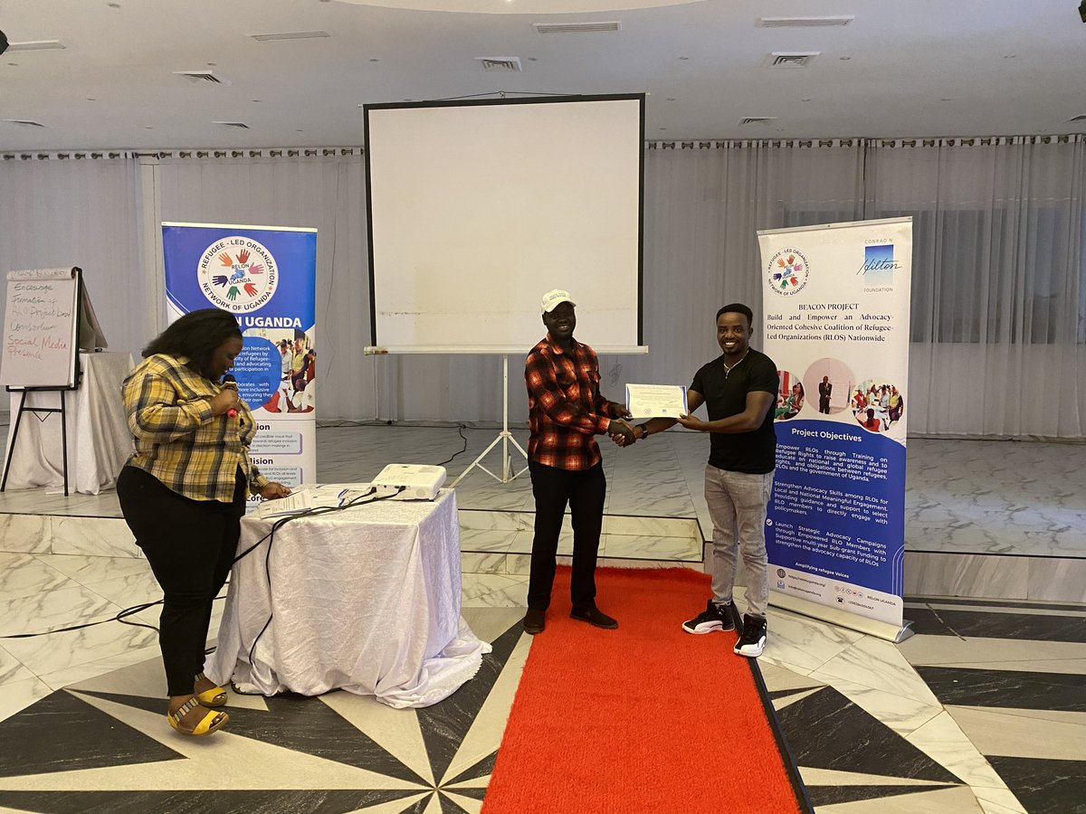 RefugieIntegre's tweet photo. This week, IRO’s ED stood alongside 45 refugee-led orgs in Kampala, strengthening our understanding of refugee rights, leadership, and advocacy. We leave with renewed commitment to amplify refugee voices, defend rights, and drive lasting solutions. @relonuganda @hiltonfound https://t.co/c66YZkqblM