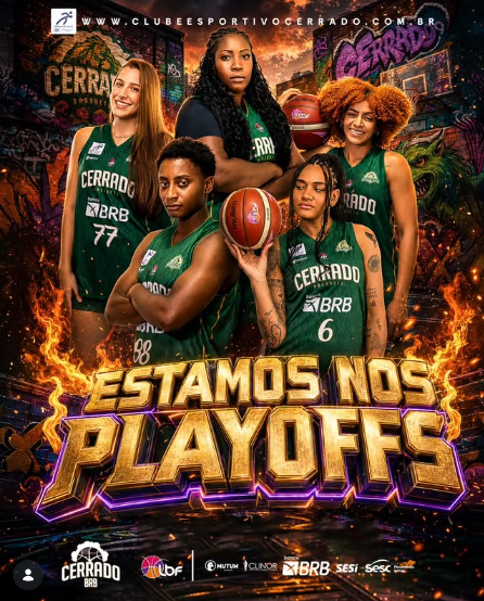 CerradoBasquete's tweet photo. O trabalho, a dedicação e a entrega de cada atleta nos trouxeram até aqui.

O Cerrado BRB garantiu sua vaga nos Playoffs da LBF 2026 e segue firme na busca por algo ainda maior. Cada treino, cada viagem, cada batalha em quadra fez parte dessa conquista. https://t.co/KTNEML35tP