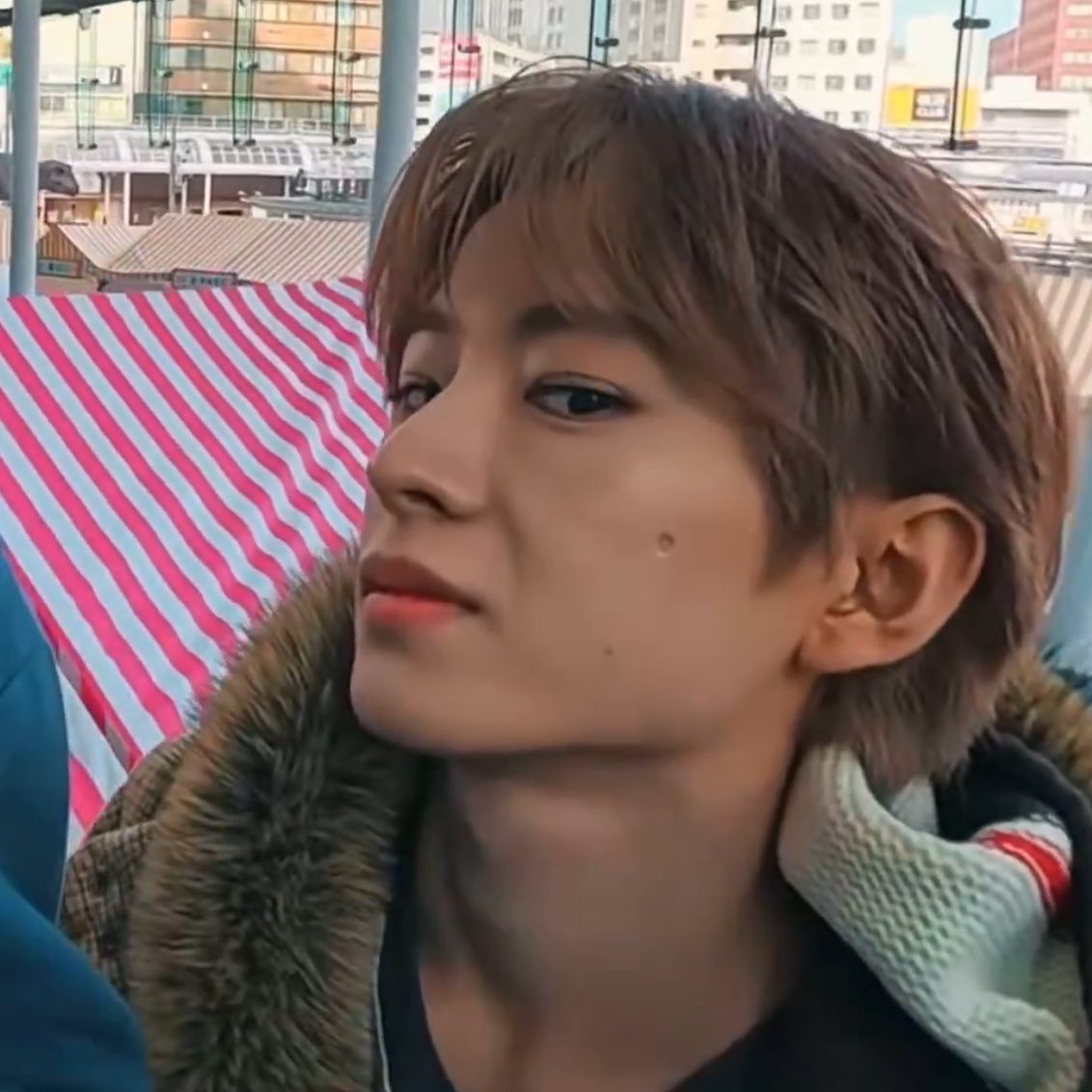 wishcyu's tweet photo. when yushi side eyeing the camera 😭 https://t.co/dgP5P7RRWz