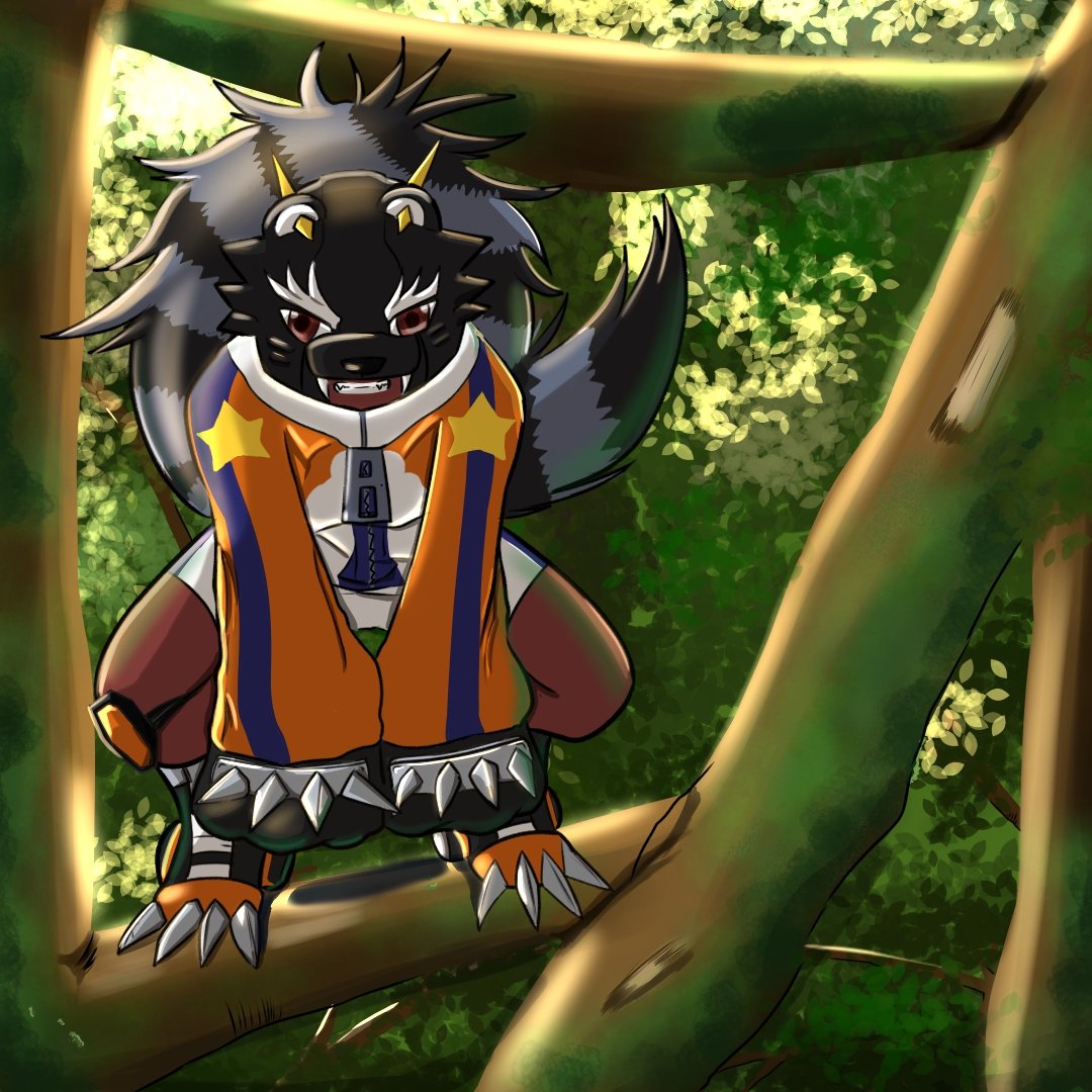 MorericeArtwork's tweet photo. I'm late to the game, but here is the completed artwork with both bearcatmon and pristimon.

僕の絵でベアキャットモンとプリスチモンがおわったよ

#デジモン https://t.co/DW5HnpzRQ0