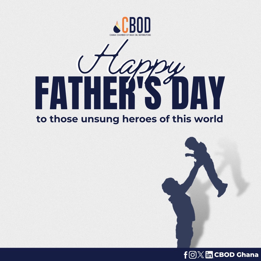 CBODGhana's tweet photo. 👔 Happy Father's Day!
Today, we celebrate the fathers and father figures whose love, strength, and sacrifices inspire us every day.
Thank you for all that you do💙
#FathersDay #CBOD https://t.co/eDKJu4a4be