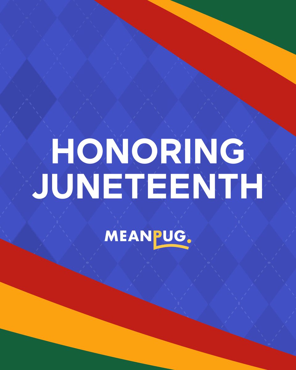 meanpug's tweet photo. Juneteenth honors the history of June 19, 1865, and reminds us that freedom, justice, and equality must be recognized, protected, and pursued. Today, we reflect on that history and the continued work toward a more equitable future. #Juneteenth #FreedomDay #BlackHistory https://t.co/wTKGPmiA7q