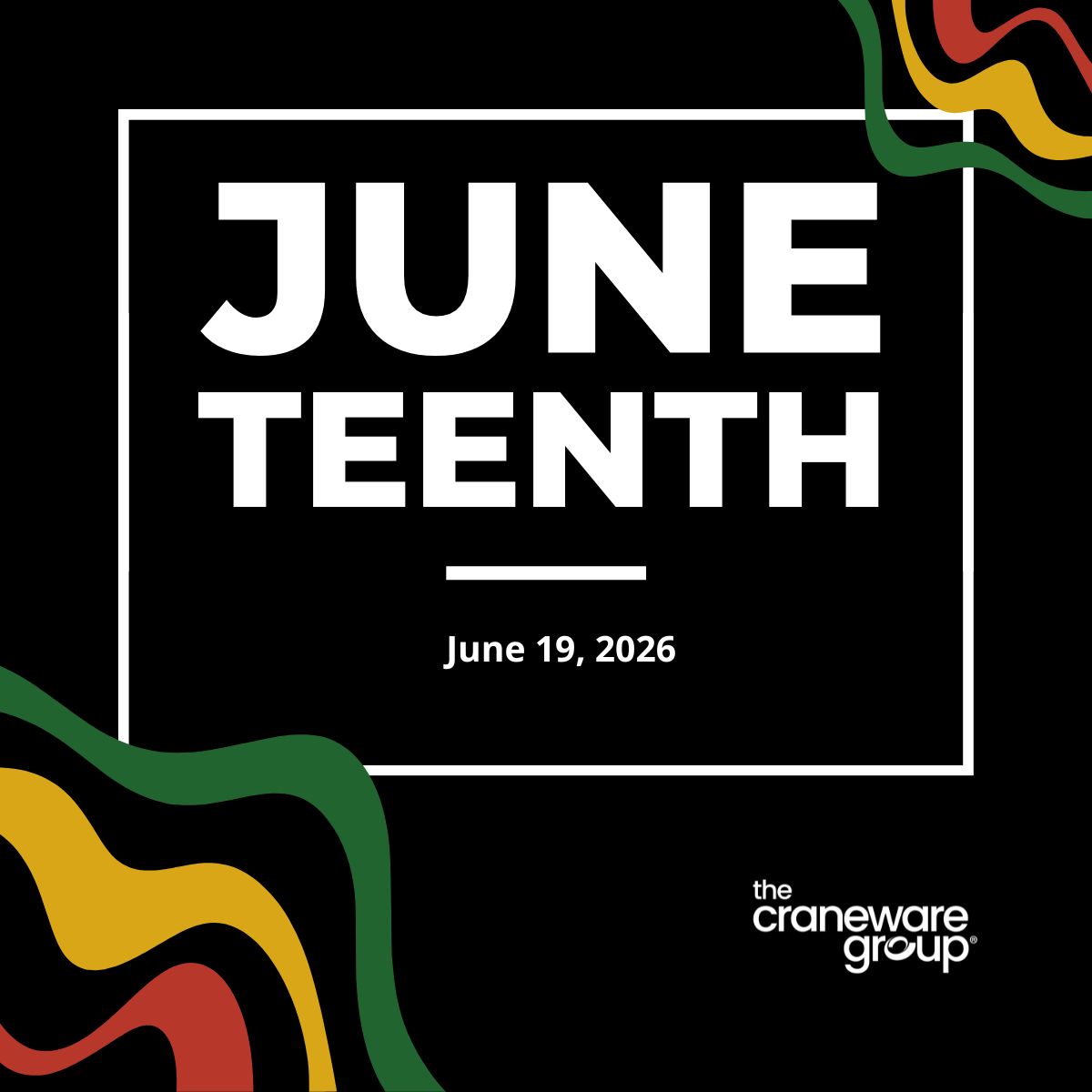 craneware's tweet photo. Today, we honor Juneteenth, a celebration of freedom, resilience, and the ongoing pursuit of equity. 

It's a reminder of the role each of us plays in building a more just, accessible and fair world for all. https://t.co/Nwfh8mqBes