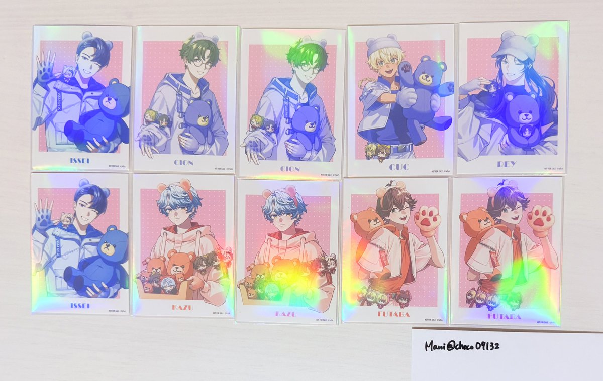 choco09132's tweet photo. 【交換】ビバレン　ナムコ　特典　チェキ風カード

譲】⭐︎イッセイ2、カズ2、クック、シオン2、レイ、*ふたば2

求】アグリ

⭐︎単体譲渡不可*同数優先
まとめての方優先
郵送での交換希望です、検索からもお気軽にお声掛けください🌟 https://t.co/SkpjXCdzm1