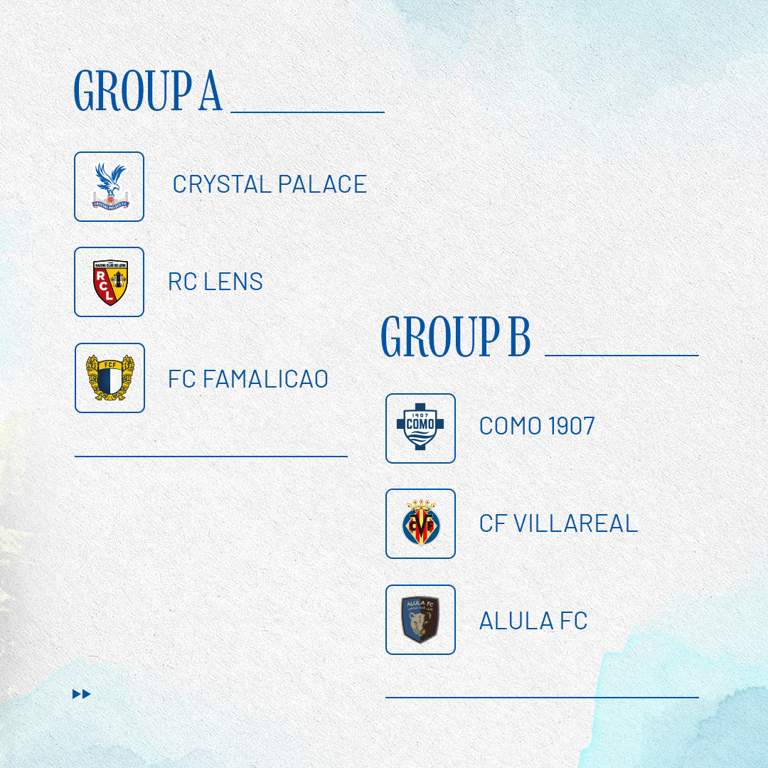 CPFC's tweet photo. The Como Cup schedule and format has been confirmed 🤌