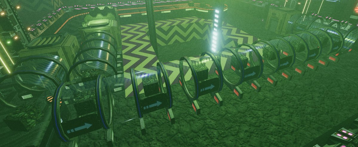 projectorgames's tweet photo. I still hate them, but at least the T2 pipes now at least *slightly* look like they're made of Glass #indiegames #TechDemo https://t.co/SktecfknYw