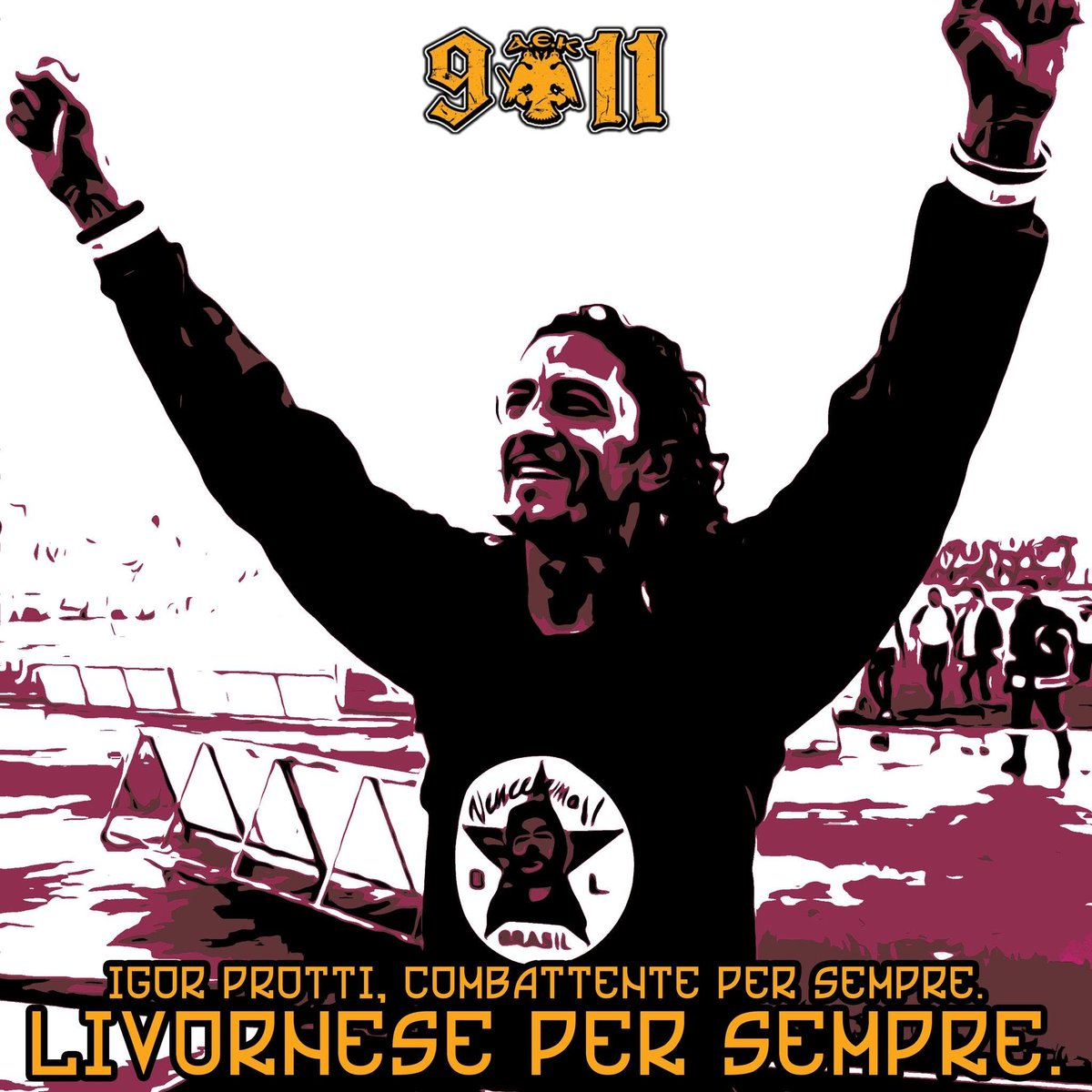 ultras_antifaa's tweet photo. AEK Athens supporters' group Α.Ε.Κ 9-11 released a farewell message for former Livorno footballer Igor Protti, who has passed away. 

AEK and Livorno's ultras groups have shared a strong friendship for many years. https://t.co/4th3LYqlH7