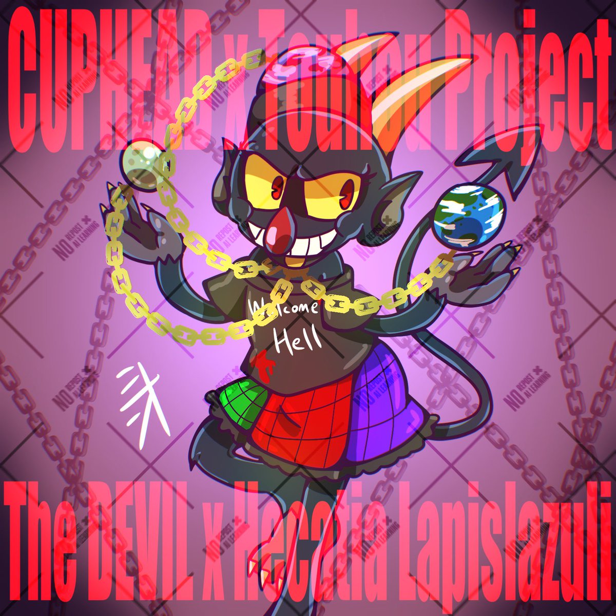 Sion_Dream0422's tweet photo. ⚠️Parody⚠️
#Cupheaddevil #touhou https://t.co/M6BgOmSTjp