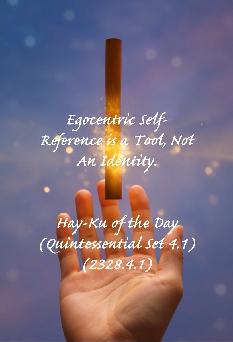 rfhay333's tweet photo. Hay-Ku of the Day (Quintessential Set 4.1)

#my Truth #Life #Light #Love #Peace #Joy #Happiness #WhoAmI #Being #Presence #Consciousness #Mind #Awareness #IAm  #TheWord #God #Spirit #Christ #Healing #Oneness #Unity #Liberty #Equality #Justice #rfhay333

“...Our Country, the 'I AM' Country, God's Country…”

https://t.co/XByP5Wsa7b