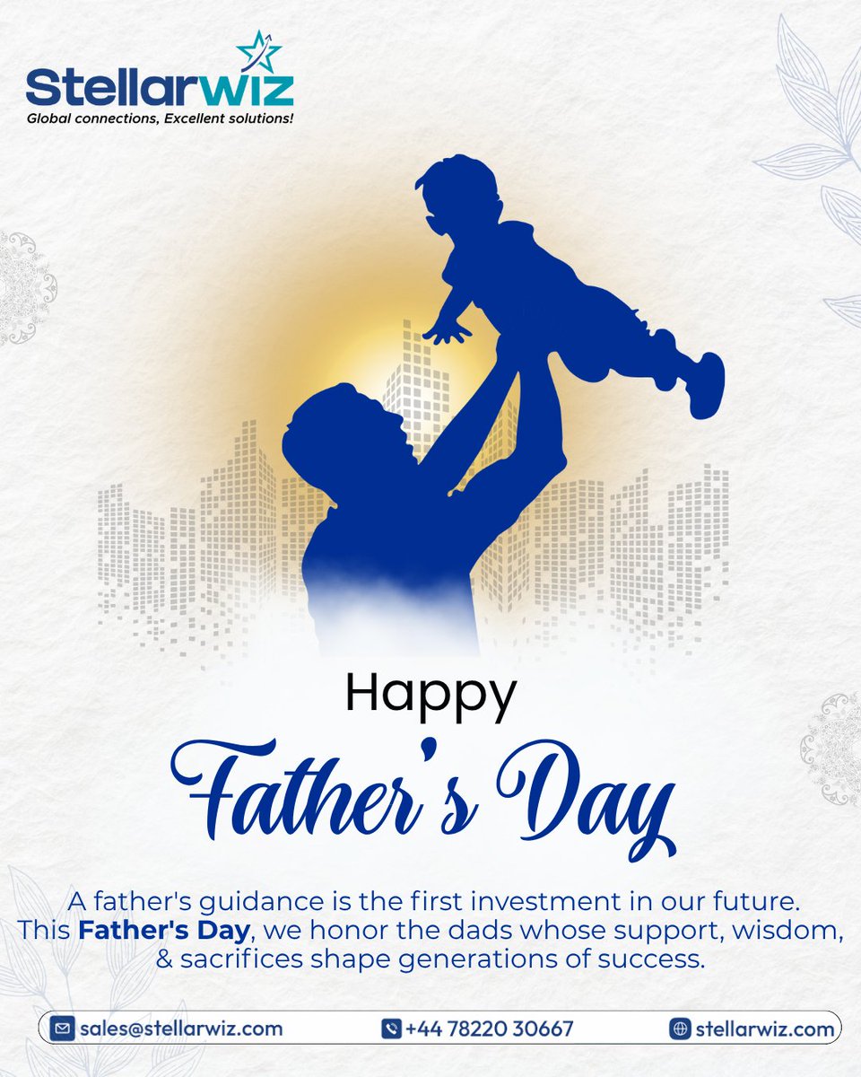 stellarwiz's tweet photo. 👔💙 Happy Father’s Day! 💙👔A father’s guidance is one of life’s most valuable investments. His wisdom, support,

!#HappyFathersDay #FathersDay2026 #Fatherhood #DadsOfTheWorld #FamilyValues #Leadership #Guidance #Inspiration https://t.co/bA6fkidRWH