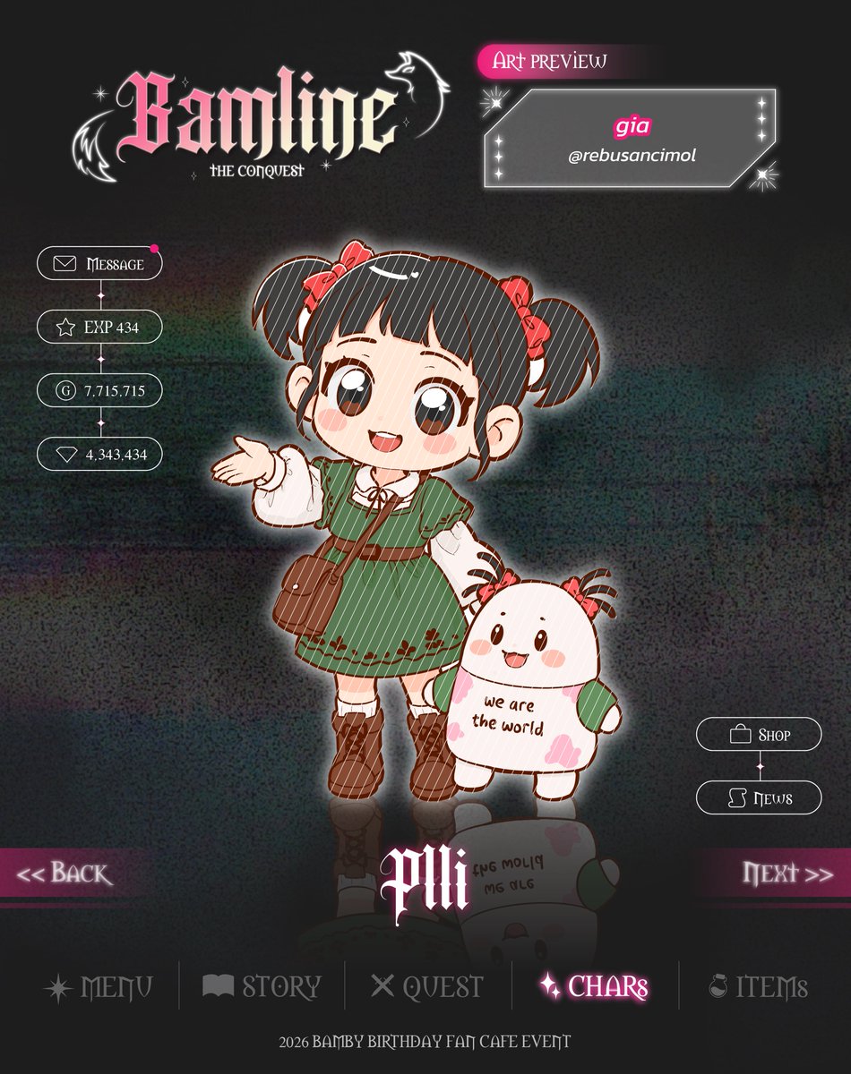 BamlineConquest's tweet photo. 『 𝔄𝔯𝔱 𝔭𝔯𝔢𝔳𝔦𝔢𝔴 』

Collaboration Art
by @rebusancimol 

꧁⎝ 𓆩༺✧༻𓆪 ⎠꧂

Thank you for collaborating with us and join us in this adventure. ..𓂃 ࣪ ִֶָ🪽་༘࿐

#Bamline_the_Conquest https://t.co/PXJhUpI4sa