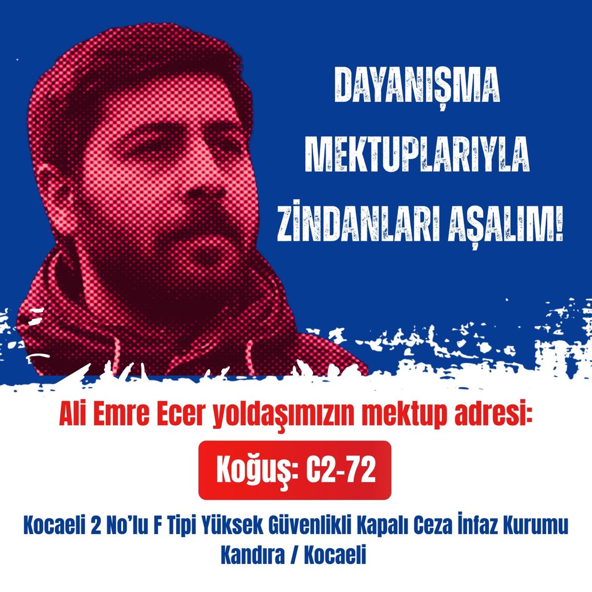 sminisiyatif14's tweet photo. 23 Ocak'tan bu yana tutuklu bulunan yoldaşımız Ali Emre Ecer'in görülen ilk davasında tutukluluğunun devamına karar verildi. 

NATO için devrimcilere dönük işbirlikçi iktidarın tutuklama saldırılarına teslim olmayacağız. 

Tutuklamayı, tecriti, ablukayı dayanışmayla kıracağız. 

Ali Emre Ecer'i ve tüm siyasi tutsakları alacağız.