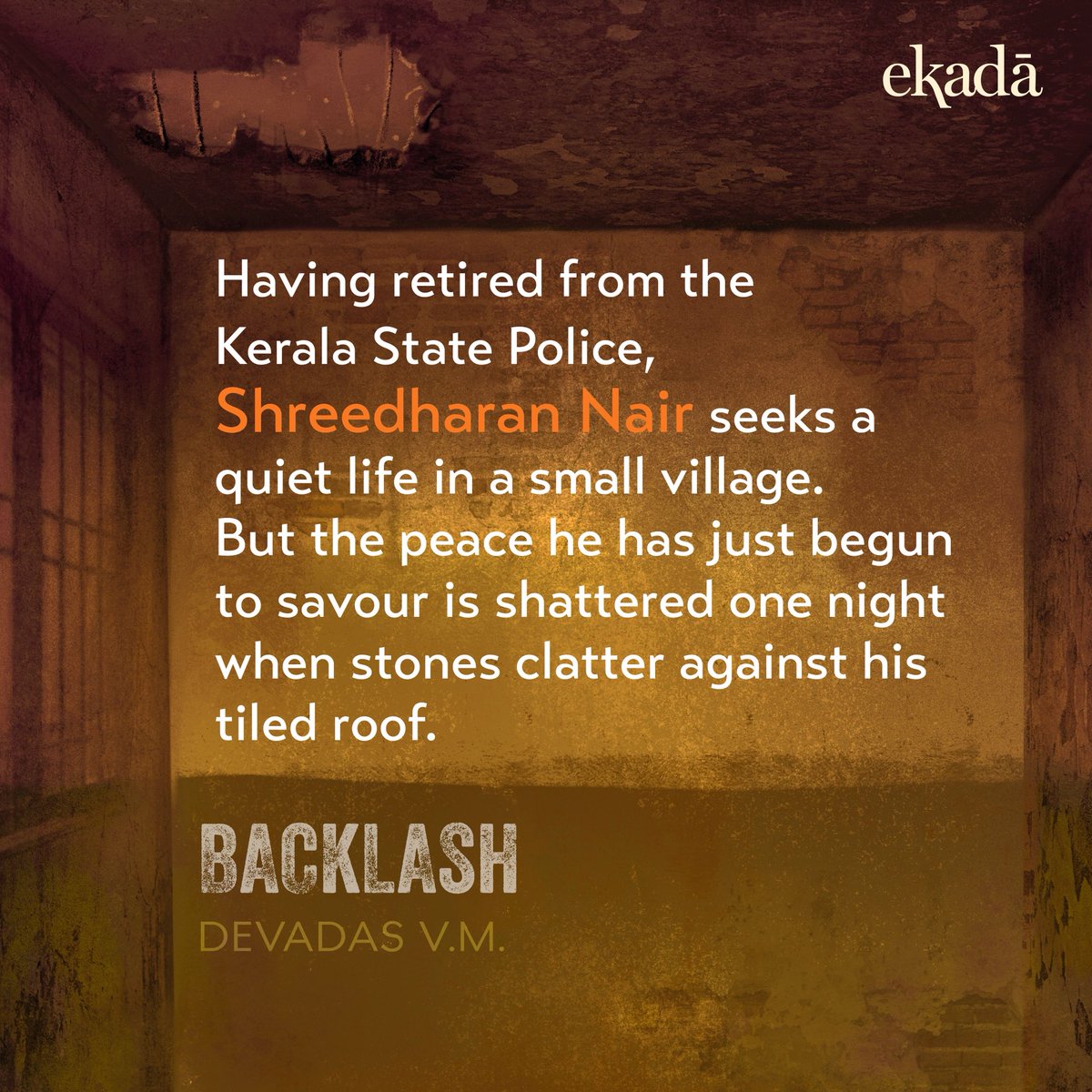 WestlandBooks's tweet photo. It’s pub day!

@devadasvm’s Backlash, translated by @varunan, is a gritty noir set in a small village in Kerala where a retired cop’s brutal past comes back to haunt him.

Now available at all major bookstores and online. Get your copy today. https://t.co/ea5rfyACTW