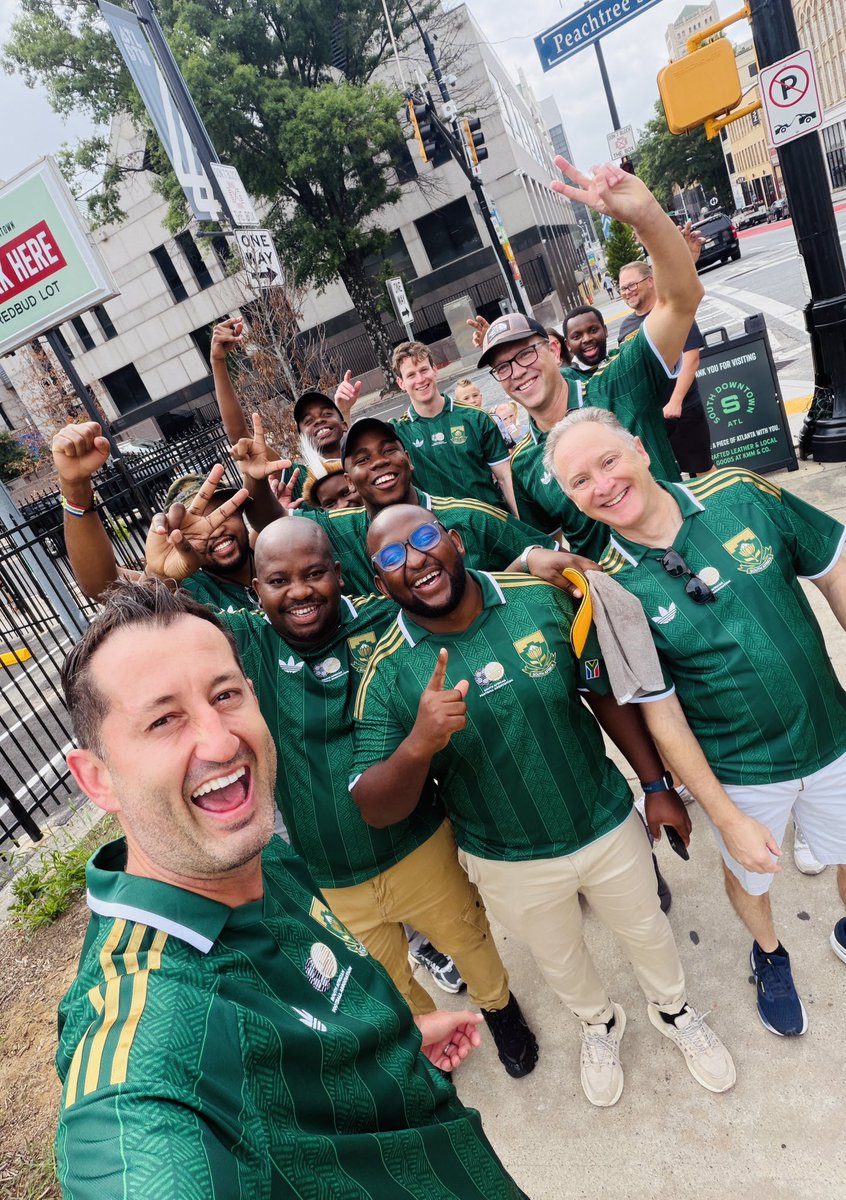 JeffDumisani's tweet photo. Proudly representing South Africa in Atlanta, USA. No DNA, just RSA 🇿🇦. @FIFAWorldCup https://t.co/MItKTbU0tH