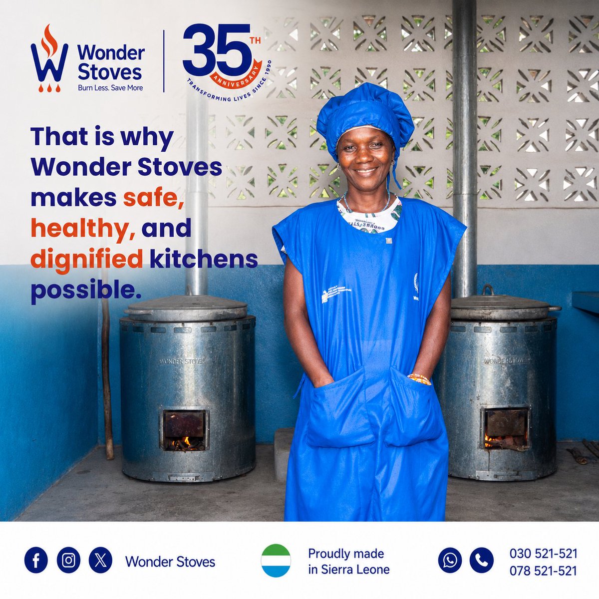 wonderstoves's tweet photo. 💙 Safer kitchens. Healthier working conditions. Dignified work, made possible by Wonder Stoves https://t.co/u0pnnV5Pt2