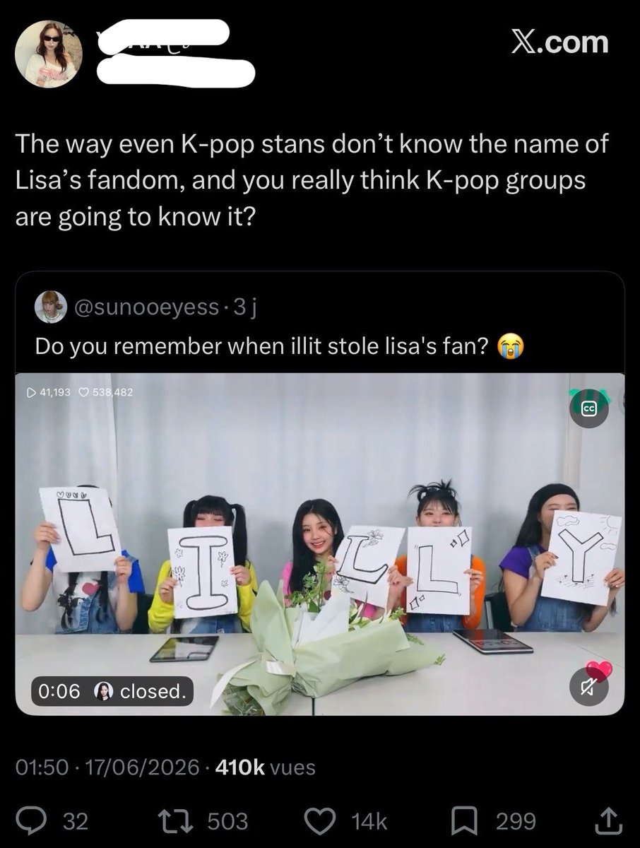 LISAGOSSIPM's tweet photo. 14k likes (bots excluded) from people who somehow know Lisa’s fandom name 😭 https://t.co/wdXcoivKz5