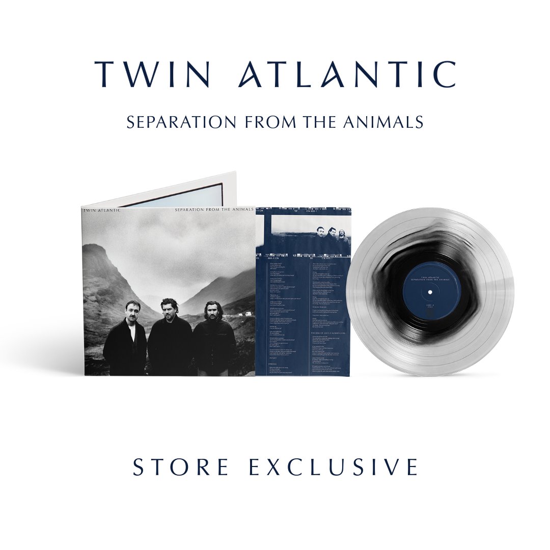 twinatlantic's tweet photo. New album Separation From The Animals out 2 October.
Pre-order now on vinyl and CD.
Tour pre-sale opens tomorrow, Tickets + CD/Tour Vinyl Bundle at 50% off available when purchasing tickets. 
@sammctrusty @rossmcnae @barrymckenna @craigekneale https://t.co/EqaUMtJLKm