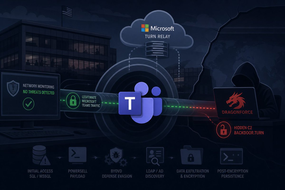falconinet's tweet photo. DragonForce Hid Ransomware C2 Inside Microsoft Teams for Two Months

https://t.co/v0m0BZP6zT
#Ransomware #MicrosoftTeams https://t.co/ejRMPwK8p4