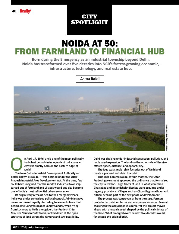 RPRealtyPlus's tweet photo. 𝗥𝗲𝗮𝗹𝘁𝘆+ 𝗖𝗶𝘁𝘆 𝗦𝗽𝗼𝘁𝗹𝗶𝗴𝗵𝘁 | 𝗡𝗼𝗶𝗱𝗮 𝗮𝘁 𝟱𝟬

From farmland to a thriving financial and real estate hub, Noida’s transformation is reshaping NCR’s growth story.

Read more: https://t.co/6tfZ1O1tjn

#RealtyPlus #CitySpotlight #NoidaAt50 #Noida #NCR #RealEstate https://t.co/OTxwR1cLVw