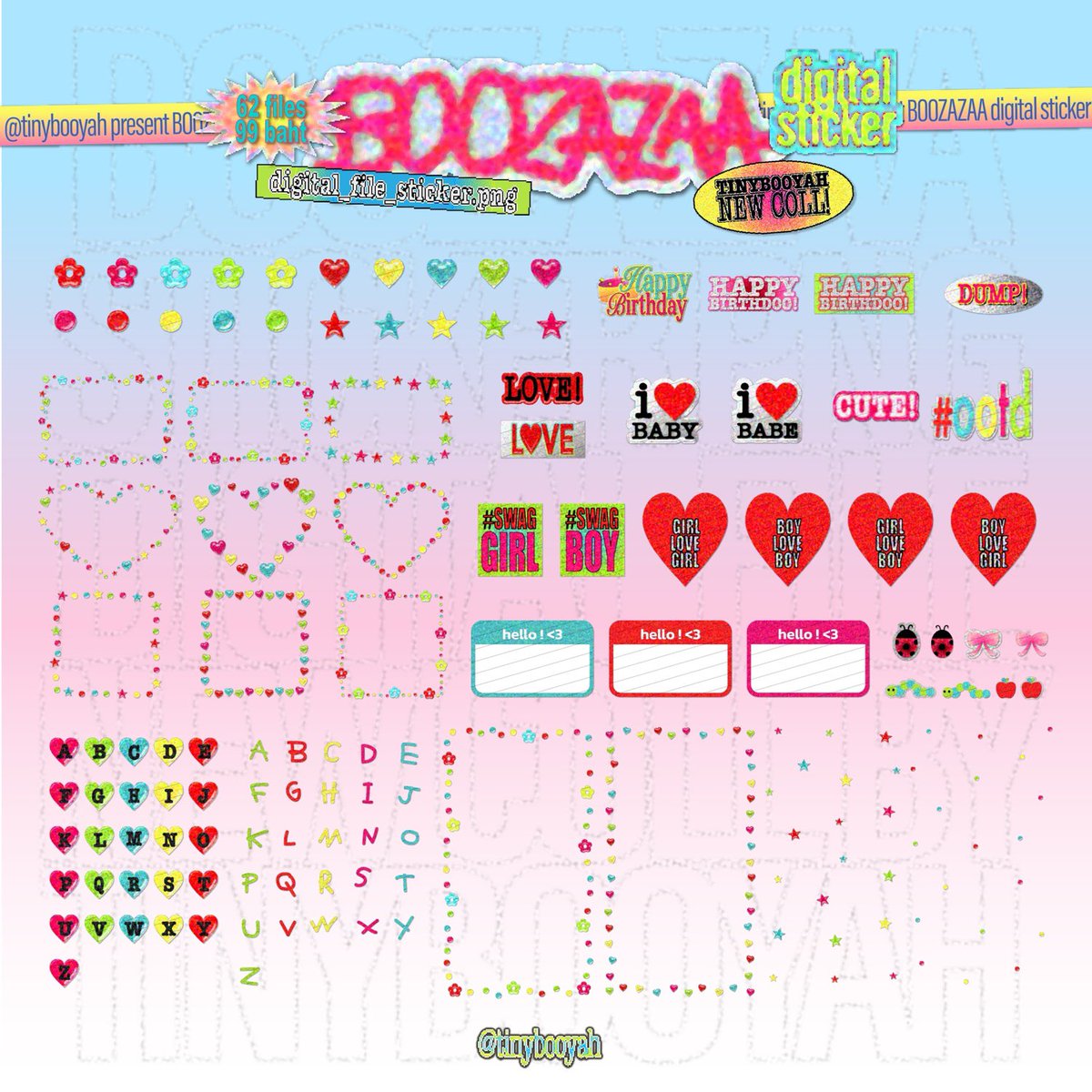 tinybooyah's tweet photo. ⸜(｡˃ ᵕ ˂ )⸝♡ pls kindly rt - แจกให้คนรี 3 คน!

digital sticker (png) new coll ! 👀🌍🌈
🐞 BOOZAZAA_digital_sticker.png (62 file)

🛒 : https://t.co/FHAws7e0eA or dm💌 https://t.co/Ym7D27EkFx