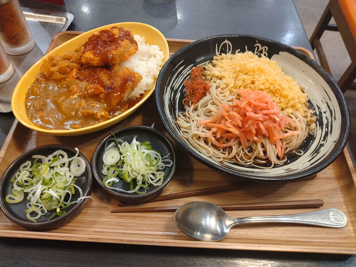 ゆで太郎 ゆで太郎」 日替わり得ランチ(冷ぶっかけ変更・薬味多め)・コロッケ
