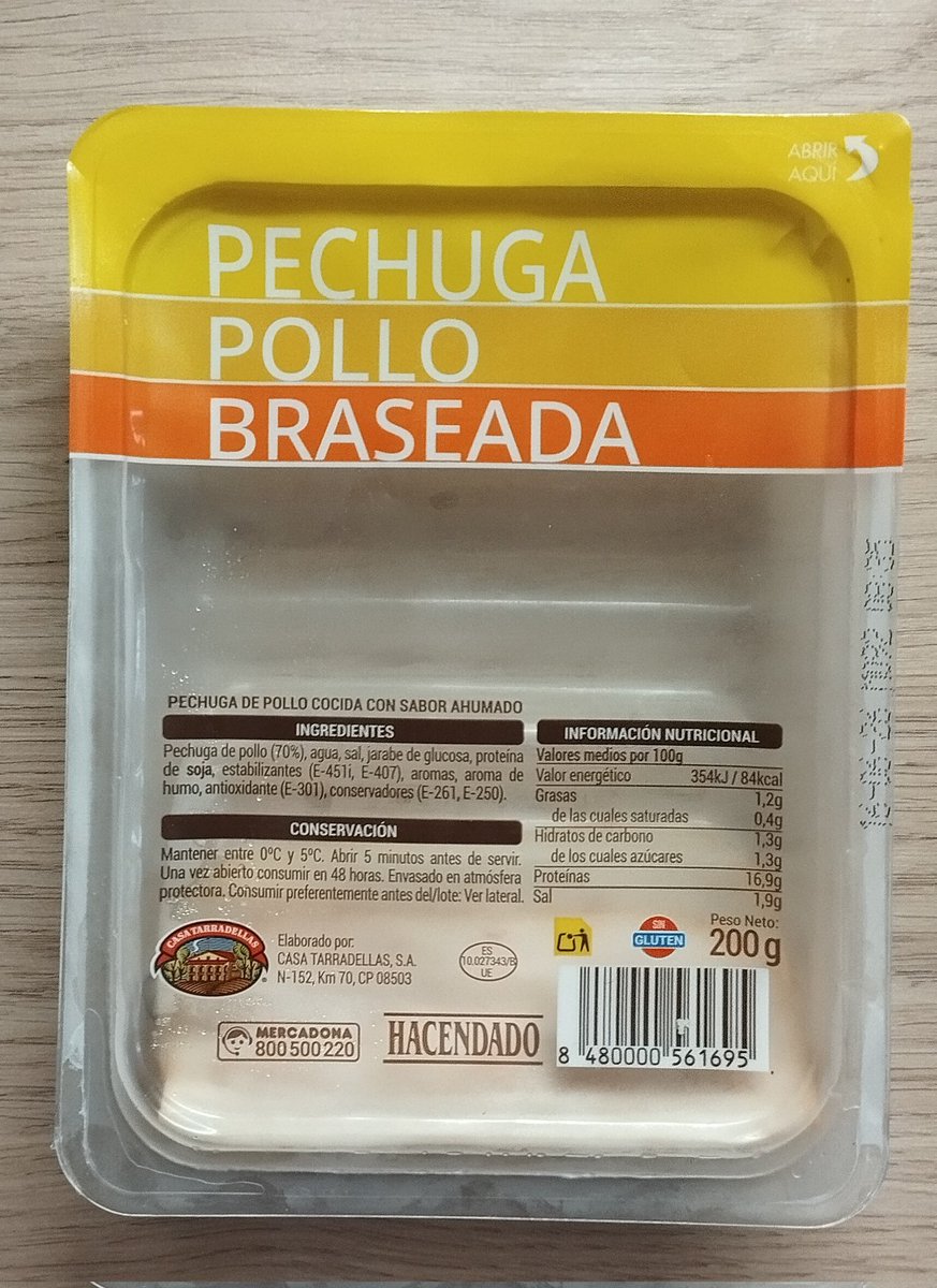 SantrixCB's tweet photo. Hola @Mercadona. ¿Ha sustituído este envase de pechuga de pollo braseada el anterior? https://t.co/OVqaqTgLEZ