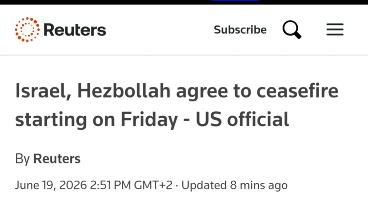 DD_Geopolitics's tweet photo. 🇱🇧🇮🇱 BREAKING! Ceasefire Lasted 5 Minutes — Israel Strikes Nabatieh Right After It Started

Israel and Hezbollah agreed to a ceasefire starting at 4 p.m. Friday, a senior US official told Reuters, with the US and Qatar brokering the deal and Iran assisting. Right before it kicked in, Israel carried out a massive wave of strikes. About five minutes after the deal was supposed to start, Israel hit Nabatieh al-Fawqa anyway (pictured).

Israel signed a ceasefire and broke it before the ink dried.