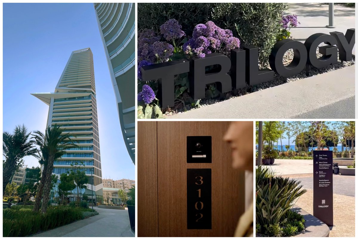 jacksondalycom's tweet photo. Jackson Daly is proud to unveil the signage now installed at Trilogy Limassol, Cyprus.
Two striking towers rising above the Mediterranean. Phase 1 of this landmark development is now complete and fully operational.

#JacksonDaly #Signage #Wayfinding #Cyprus #Limassol #Hospitality https://t.co/w8lV9BaOuv