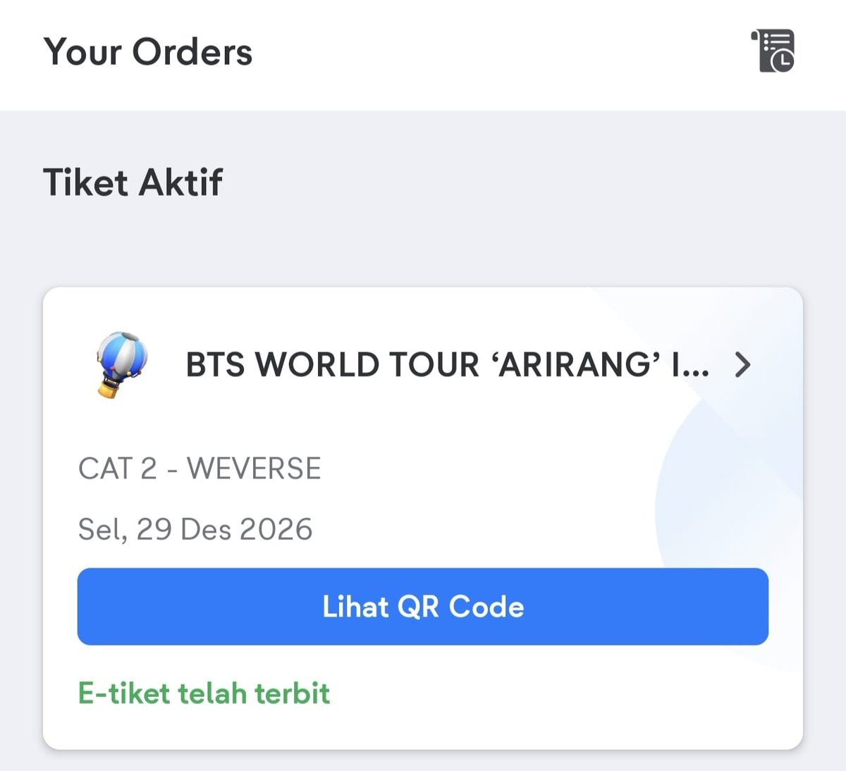 wedechill_'s tweet photo. Hallo Army... 

aku ada lebihan tiket CAT 2 untuk konser BTS WORLD TOUR 'ARIRANG' DAY 3. utamakan army pasuruan ya...
 
yang minat langsung dm 🫶 https://t.co/eXxLYoiXe4