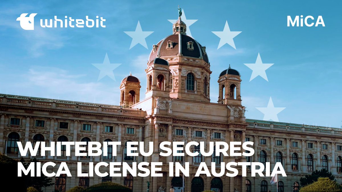 BitcoinNews's tweet photo. A historic day for @WhiteBit.

WhiteBIT EU has secured a MiCA licence in Austria, marking a major step in its regulated European expansion and strengthening compliant crypto services across the region.

@volodymyr_nosov https://t.co/WMjLmHxj1Y