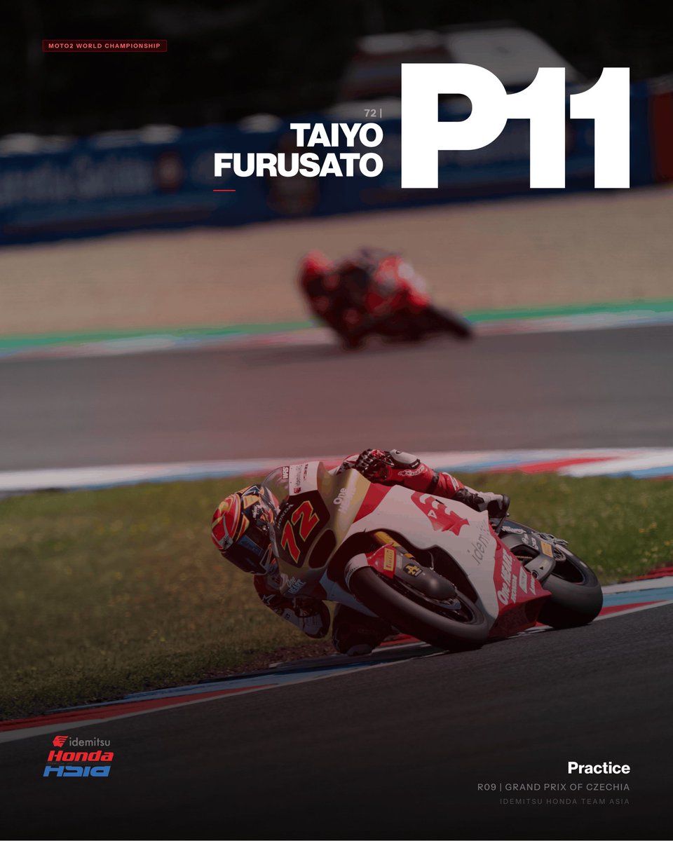 honda_team_asia's tweet photo. 🏁 P25 Jacob Roulstone 🇦🇺 Final Result Moto2 Practice Day ⏱️
#CzechGP🇨🇿 #IHTA https://t.co/pI8b7UQeyQ