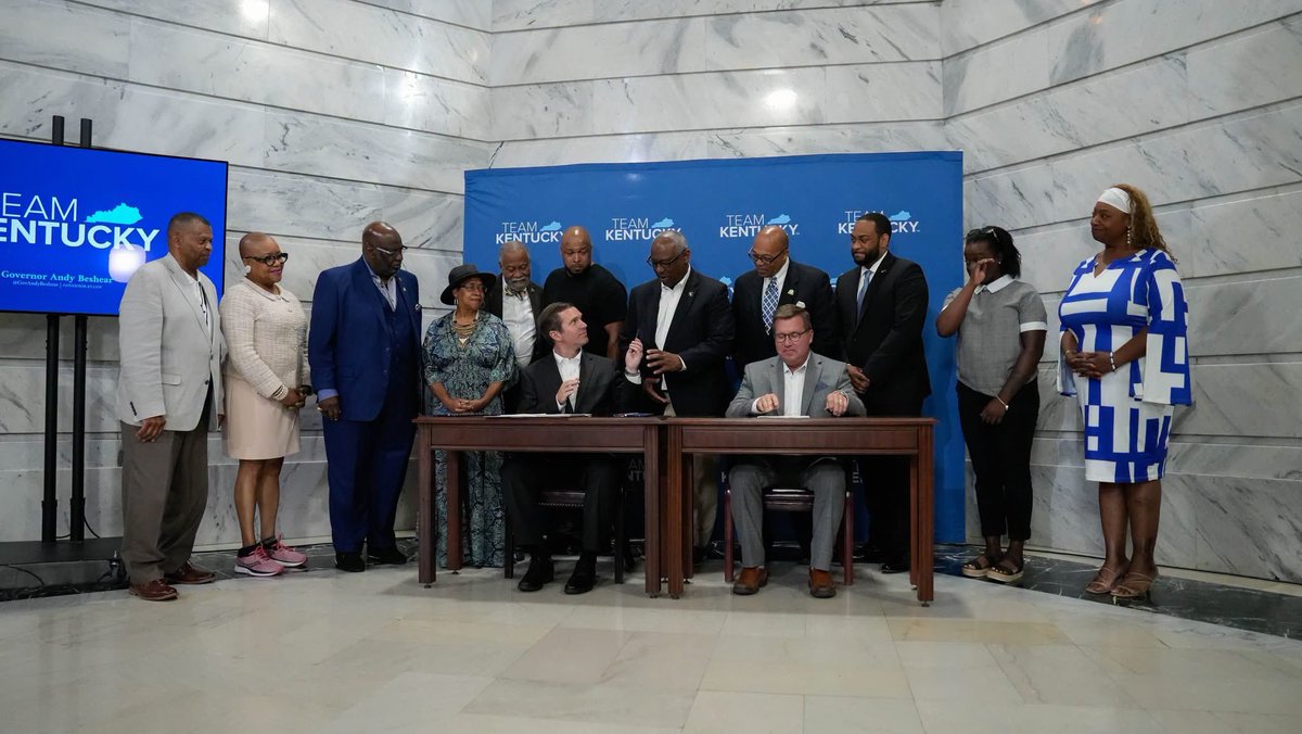 GovAndyBeshear's tweet photo. Recognition of Juneteenth reflects the resounding belief in liberty and equality for every person and I'm proud that we honor it as an executive branch holiday in Kentucky. Our legislature should follow our lead and make this important day in American history a statewide holiday. https://t.co/zb4NtWsjcZ