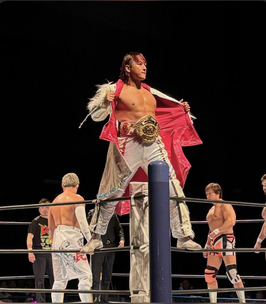 Shooter_us's tweet photo. 茅野大会ありがとうございました🫰

#G1Road #njpw https://t.co/WnFz704k3R