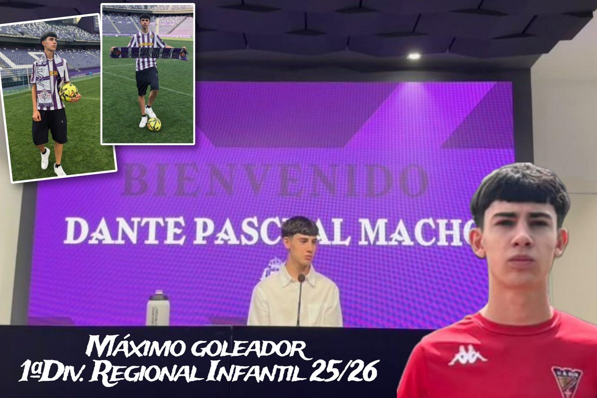 UDSurVa's tweet photo. Dante, el máximo goleador de la 1ª División Regional Infantil con la UD Sur ha sido presentado como nuevo jugador del @RVcantera , para formar parte de su Cadete B. Disfruta de la experiencia y te deseamos lo mejor. 🍀❤️ https://t.co/YQFmamR6dn