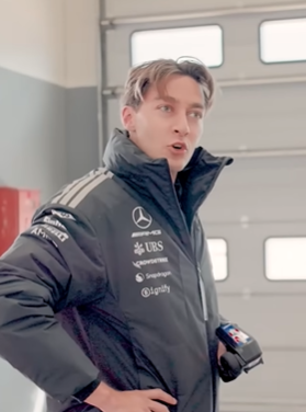 _bruhcedes's tweet photo. Mercedes is sabotaging their drivers by STRAIGHTENING their hair so that they are more aerodynamic in the car. This sabotages the drivers' PR and public persona. Another Mercedes crime. https://t.co/KLGDR9V38Y