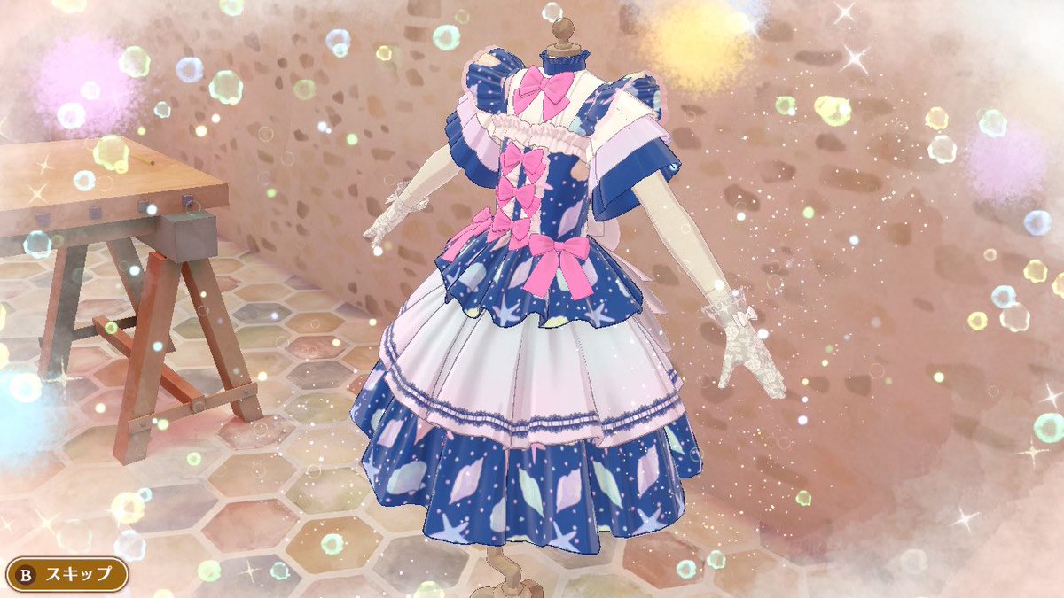 MjstBlue_Mchi's tweet photo. 【ラブリーシーサイド】
6月19日作成

甘いネイビーと貝殻模様が、夏にぴったりな1着です🐚

ピンクのグラデーションと合わせることで、最高にエモい雰囲気になります♡

#マジカルクラフト猫と魔法のドレス https://t.co/W2Ohsrp07X